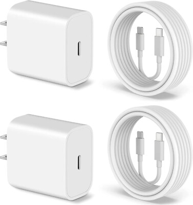 For iPhone XR 12 13 14 Pro Max iPad Fast Charger 20W Cable Power Adapter Type C