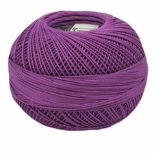 Lizbeth Egyptian Cotton Crochet Thread Size 20 Color 643 Medium Grape