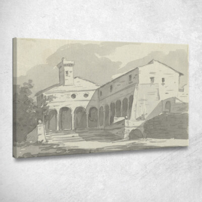 Kirche Sant'Onofrio Rom Jacques Louis David, jld49 Gemälde auf Leinwand gedruckt