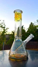 12 Inch Glass Bong Water Pipe Bubbler Classic Beaker  Hookah Free Shipping