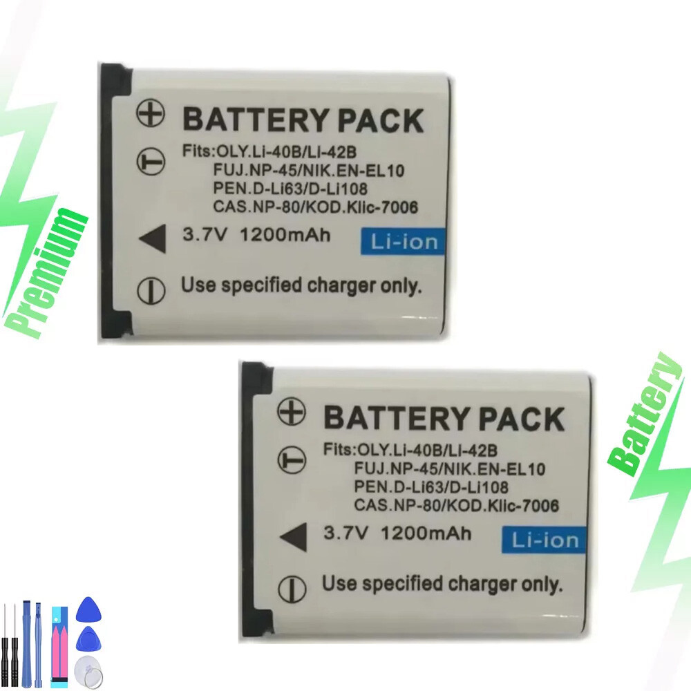 2X FNP45 Battery for Fuji FinePix JX680 JX700 JX710 JZ100 JZ110 JZ200 JZ250