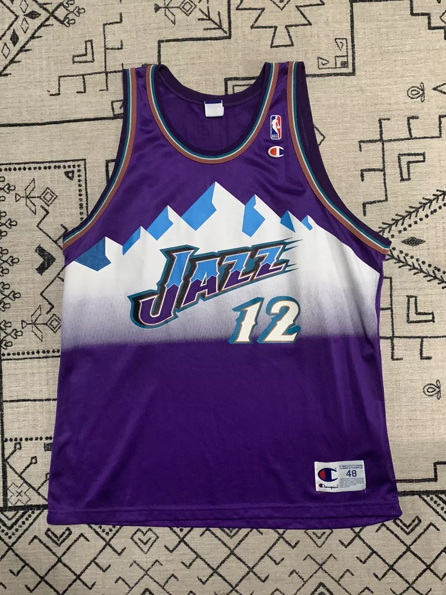 Utah Jazz John Stockton Champion Jersey Size Youth Large