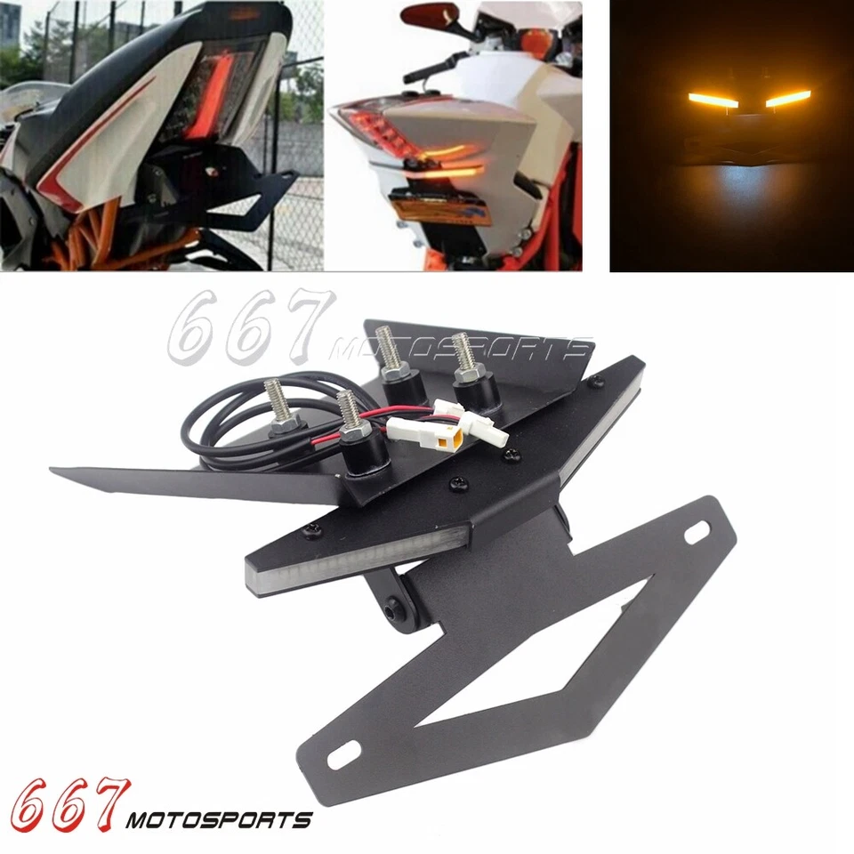 Eliminador de guardabarros trasero con luces de intermitente para KTM Duke 390 250 125 2017-2019 Foto 2 de 4
