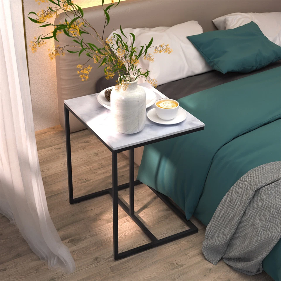 Various Chic Marble Coffee Table Sofa Side Table Home Furniture Gold Black Frame - Image 4 of 4