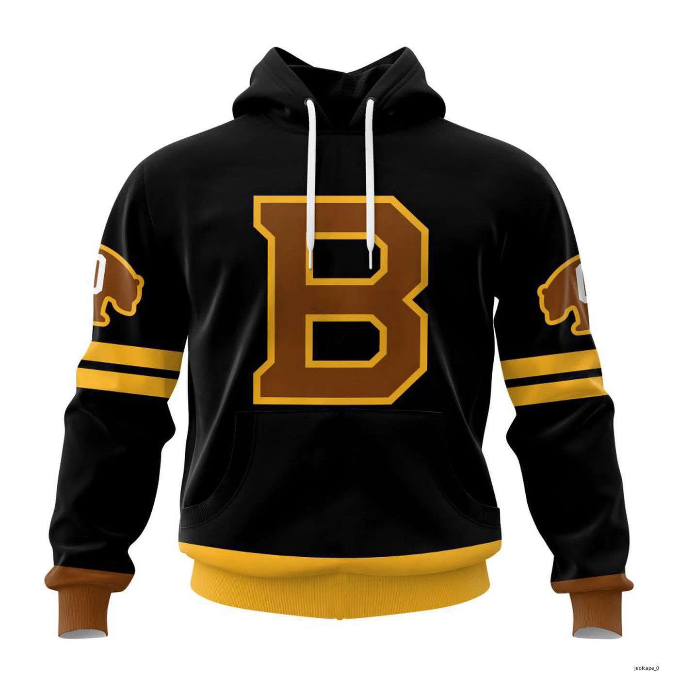 Personalized  Boston Bruins Special Bold 3D Hoodie Pullover Hockey Team