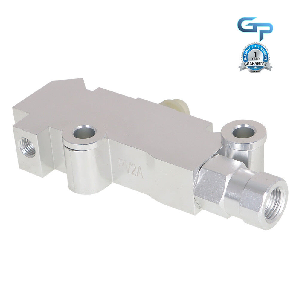 Universal Disc/Drum Brake Proportioning Valve For GM Vehicles - Aluminum PV2 Style With Bleeder Tool