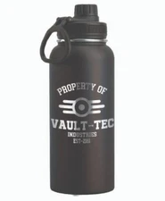 Fallout Vault Tec 32 oz Laser Engraved Stainless Steel Water Bottle