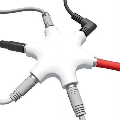 Adaptador de auriculares múltiples divisor de audio 6X 3,5 mm 1 macho a 5 hembra 6 piezas - Imagen 4 de 8