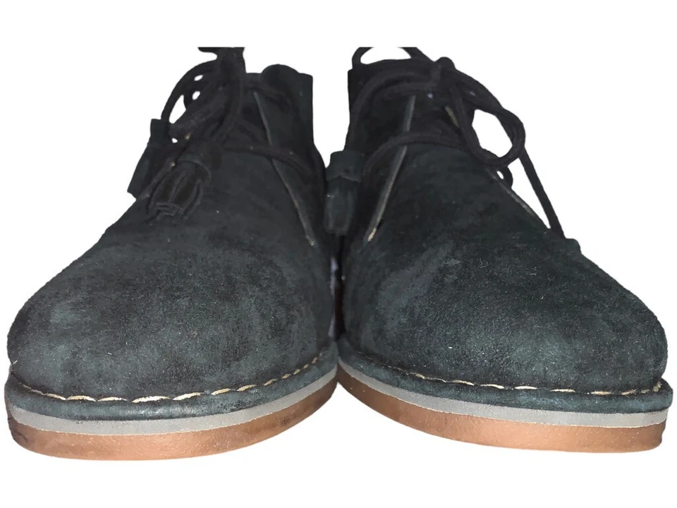 Botas Hush Puppies para mujer 8M negras gamuza con cordones borla tobillo Cyra Catelyn Foto 3 de 4