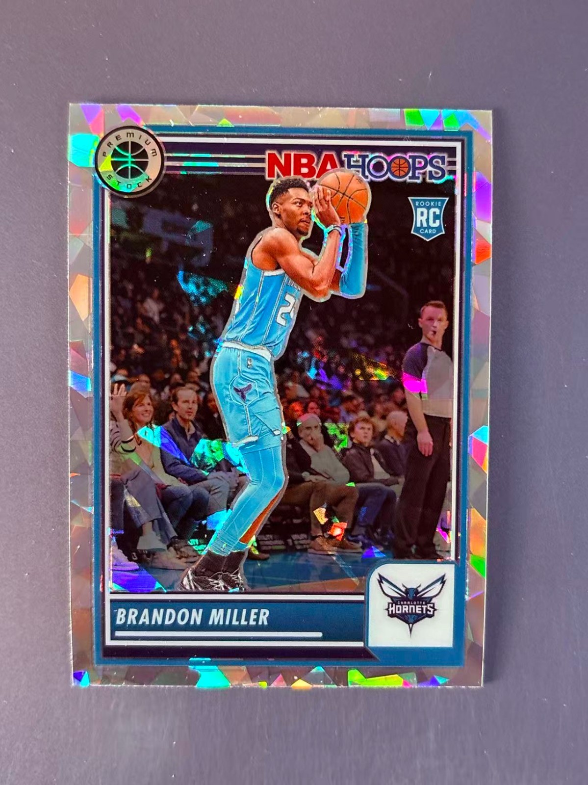 Brandon Miller 2023-24 Panini NBA Hoops Premium Stock Ice Prizm RC #245