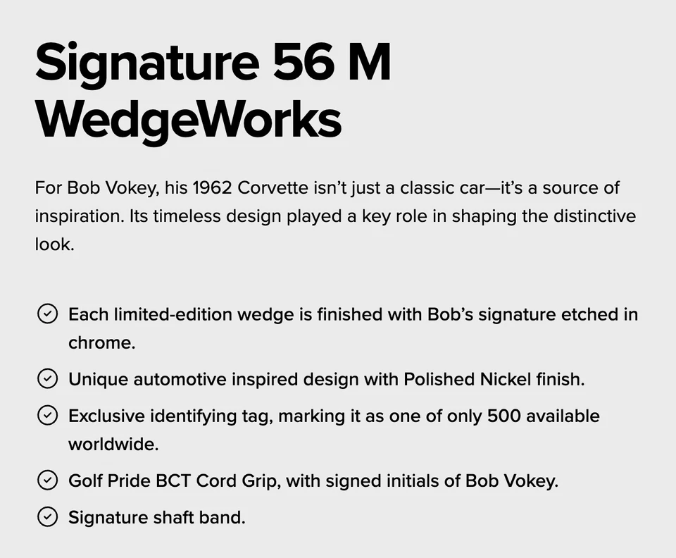 NEU! Titleist Vokey Signature 56° M WedgeWorks Limited 1 of 500 UVP 399 $ ONYX - Bild 4 von 4
