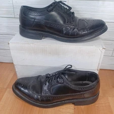 Hanover Dress Shoes Mens Size 9.5D/B Leather 3365 Longwing Formal Oxford Brogue
