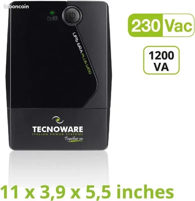 NEUF Onduleur Tecnoware UPS ERA PLUS 1200VA, Protection Coupures de Courant
