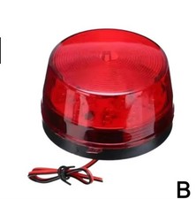 DC 12V LED Security Alarm Strobe Signal Warning Siren Red Flashing Light Lamp
