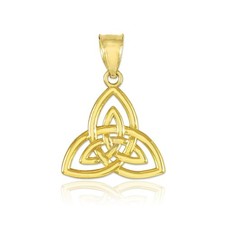 10k Gold Celtic Knot Charm Triquetra Pendant