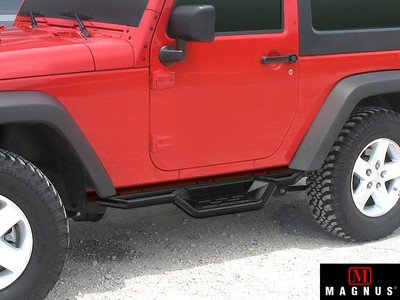 Black Nerf Bar Steps For 07-18 Jeep Wrangler JK 2Dr