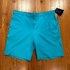 Nike Dri Fit Hybrid Performance Golf Shorts Mens 38 Aqua Stretch Standard Fit