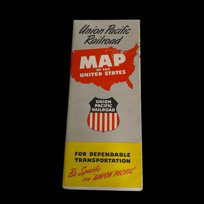 1956 Union Pacific Railroad USA Karte Zugverbindungen Fotos Geschichte