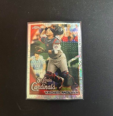 2010 Topps Chrome Baseball Yadier Molina Xfractor Card. Cardinals 
