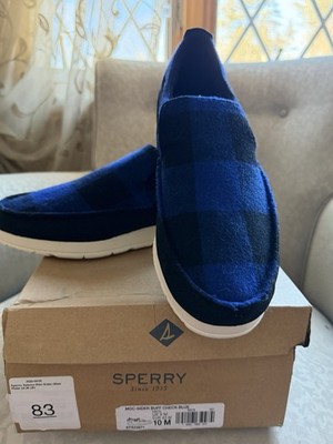 Sperry Top Sider STS23871 Moc-Sider Buff Check Loafer Blue Men's Size 10M