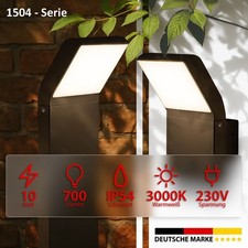 LED Außenwandleuchte Standleuchte Bewegungsmelder IP54 schwarz Wegeleuchte 230V