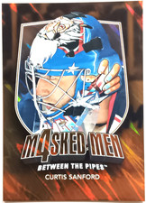 2011-12 ITG Between The Pipes Masked Men Gold Curtis Sanford /10 Blue Jackets