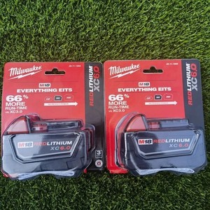 2 Pack M18 XC 6.0Ah 18V REDLITHIUM Extended Battery 48-11-1860 M18 Sealed New