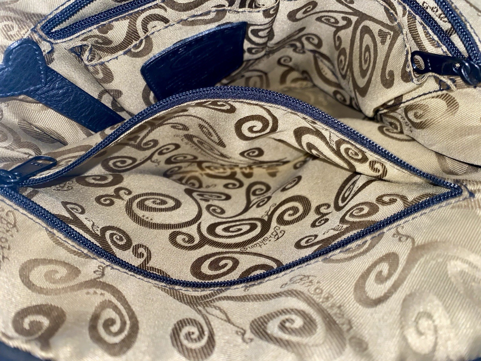 Croc Embossed Leather & Suede Patchwork Brighton … - image 18