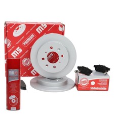 Bremsscheiben + Bremsbeläge + Bremsenreiniger hinten für HONDA JAZZ III / IV