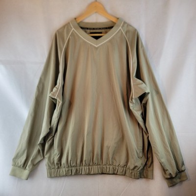 Footjoy Rain Shirt Mens XL Windbreaker Jacket Beige V-Neck Pullover Golf