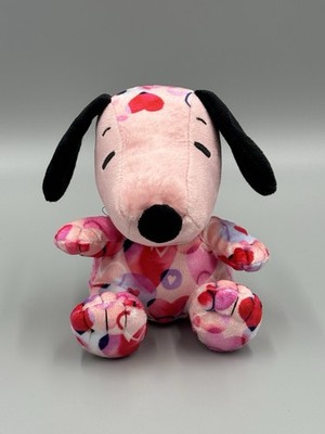 Hallmark Peanuts SNOOPY Pink Pastel Hearts Love Plush 7  Stuffed Animal