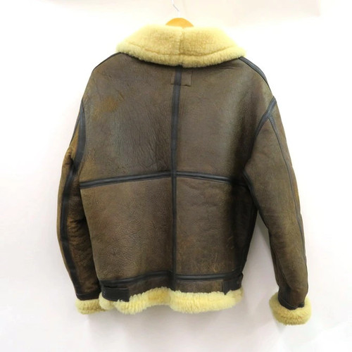 Avirex 80s Scovill Zip B-3 Flight Jacket Brown Size 36 Used Casual Military - Picture 2 of 12