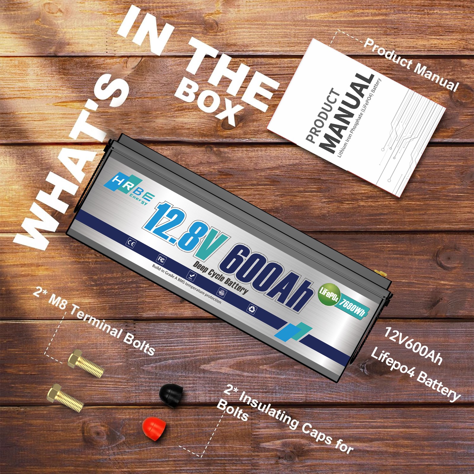 LiFePO4 12V 600Ah Lithium Battery BMS Deep Cycles Solar Marine RV Household Tool