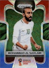 2018 Panini Prizm World Cup Prizms Red and Blue Wave 172 Mohammad Al-Sahlawi SCR