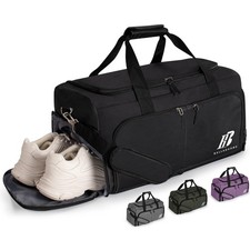 Borsone Palestra Uomo Donne Borsa Sportiva con Scomparto per Scarpe e Tasca Bagn