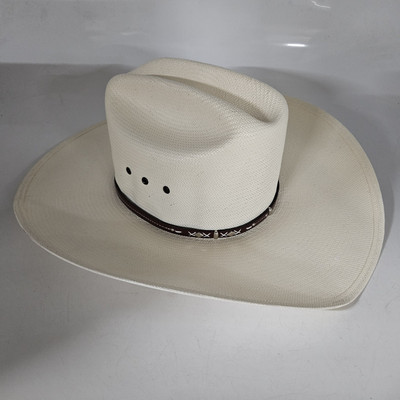 George Strait by Resistol Hazer 10X Straw Cowboy Hat Size 6 7/8