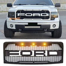 Front Grill For Ford F150 2009 10 12 13 2014 Honeycomb Bumper Grille Black Wled