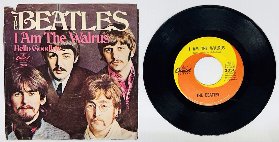 THE BEATLES “HELLO GOODBYE - I AM THE WALRUS“ 45 RPM Record & Picture Sleeve - Image 2 of 2