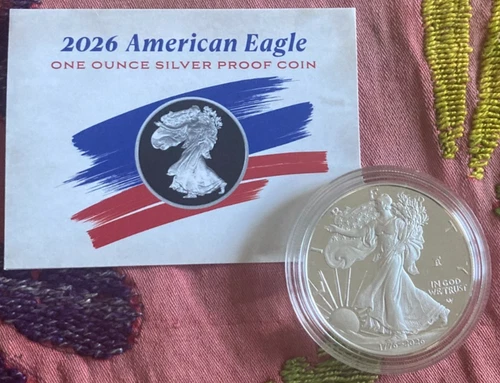 1776 - 2026 W PROOF 1 OUNCE AMERICAN SILVER EAGLE WITH 250  PRIVY MARK AND COA