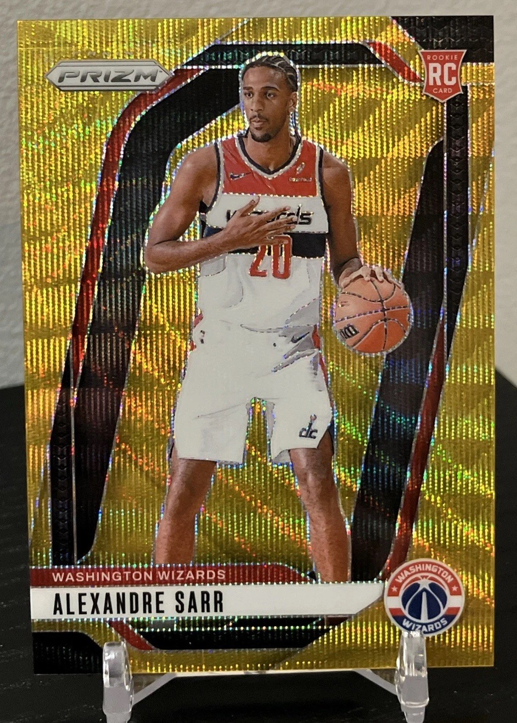 Alexandre Sarr  2024-25 Panini Prizm #264 Gold Wave /10 Rookie RC SSP