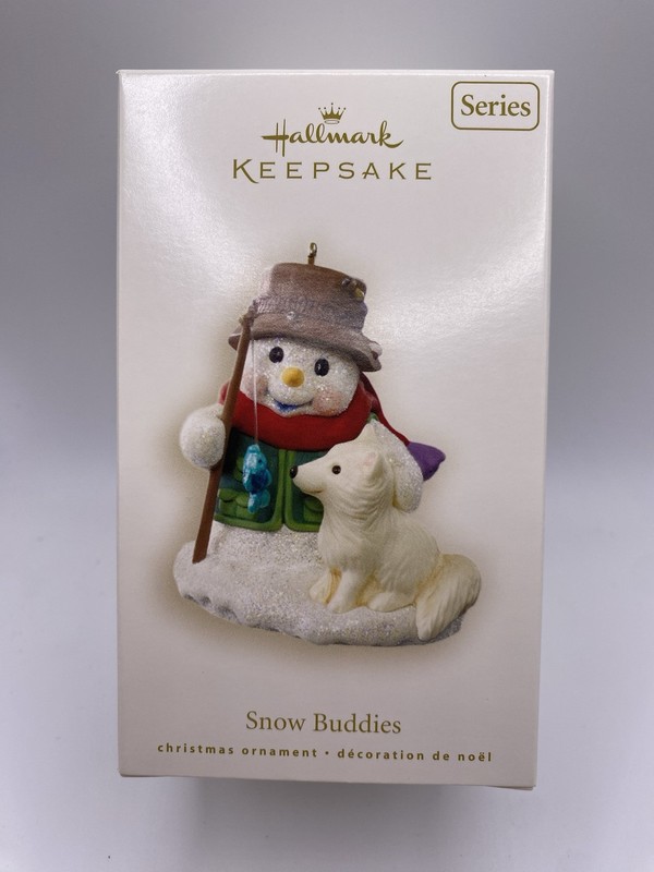 Hallmark Keepsake 2008 Snow Buddies Series #11 Snowman White Fox- NEW- READ