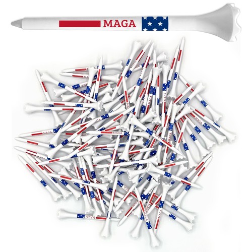 ProActive Sports MAGA 3 ¼” 100 Pack of Durable 6 Prong Plastic Golf T - Picture 1 of 6