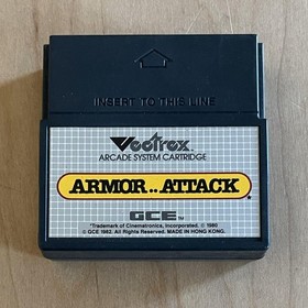VECTREX Gaming Cartridge ARMOR ATTACK 1982 Complete in Box Tested Manual Overlay