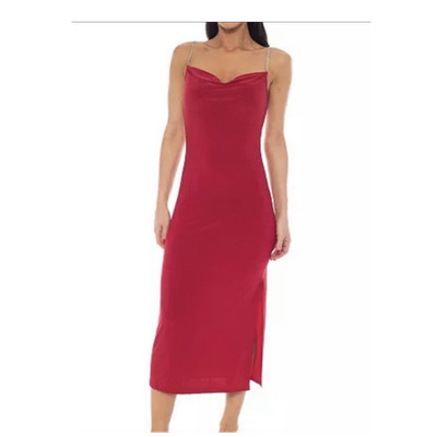 black bodycon one shoulder dress Demi Sequin Wrap Slit Bodycon Dress, Dark Red – Jolie Moi Retail