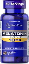 Premium Super Strength Melatonin 10mg Sleep Aid Dietary Supplement 100 Capsules