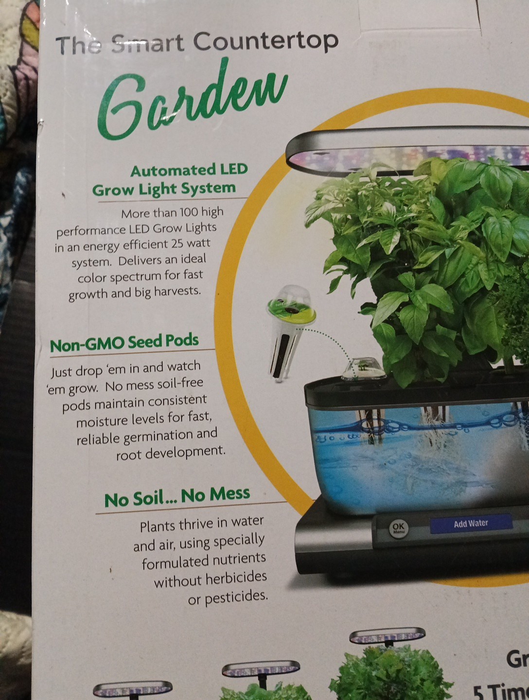 Miracle-Gro AeroGarden Harvest Plus Smart Countertop Garden 100643 BRAND NEW!