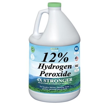 12% Hydrogen Peroxide, Food Grade H2O2 and Purified Water Only, NSF Listed, 1...