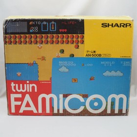 Sharp Twin Famicom AN-500B Console system Boxed New Rubber Belt replaced Tested