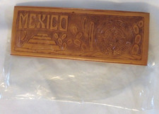 NIP Never Used Men's Hand Tooled Leather Wallet from Mexico Bi-fold