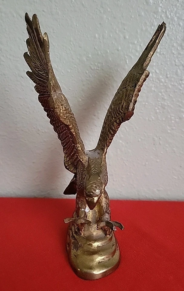 Estatua de águila calva americana de latón macizo de colección alas extendidas... Foto 2 de 4